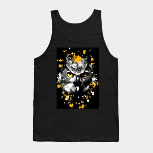 Owl with orange eyes Tank Top